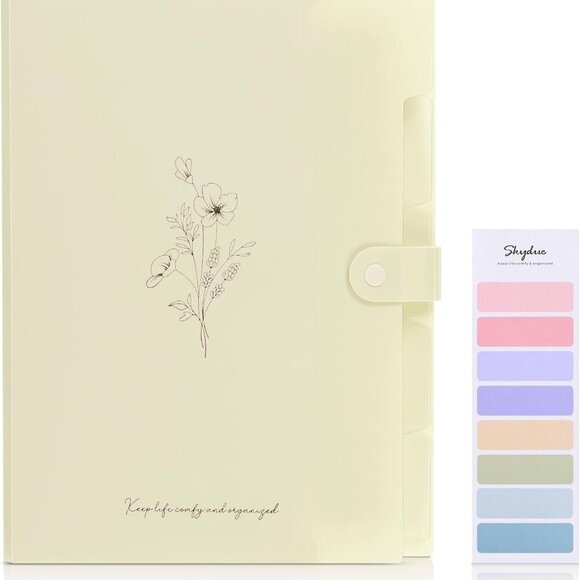 Expanding File Organizer with 5 Pockets, Accordion File Folders with Labels, Por - Picture 2 of 7